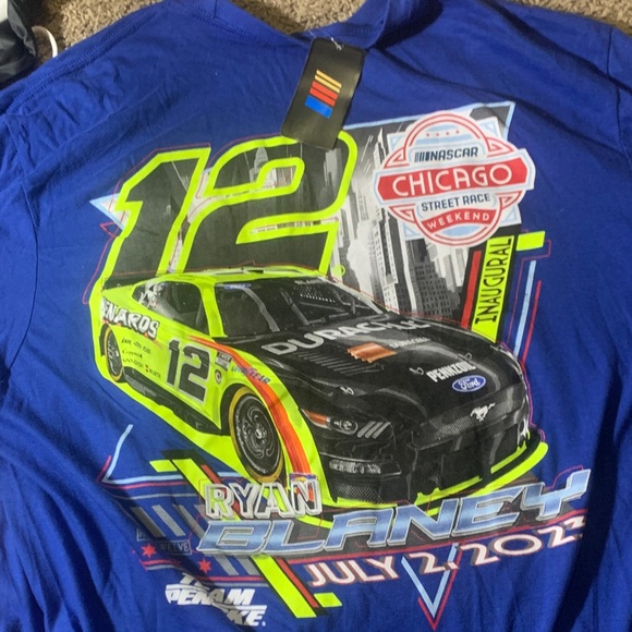 Blue Graphic Racing Tee - Picture 3 of 7